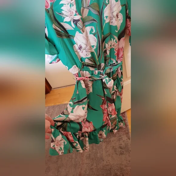 Portmans green floral mini dress - Picture 6 of 9